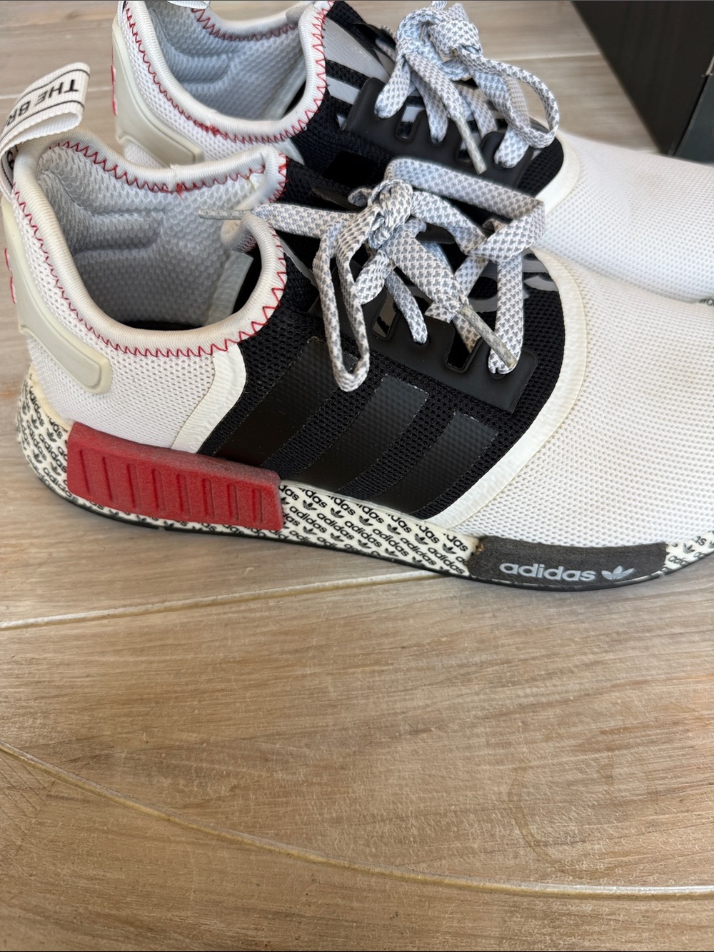 Adidas NMD R1 Boost Print White Black Red - Picture 7 of 13